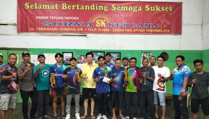Turnamen Tenis Meja PTM Surya Kencana Himpun 170 Atlet Priangan Timur