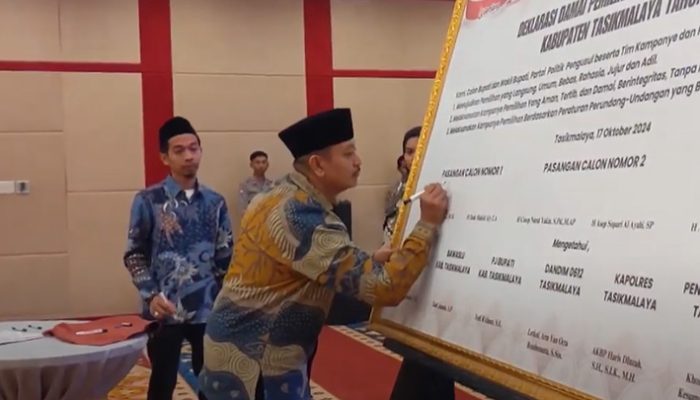 Deklarasi Pilkada Damai Tasikmalaya 2024, Komitmen Bersama Ciptakan Pemilihan Aman dan Demokratis