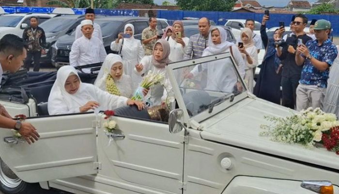 Tiba dengan VW Safari, Megawati Hangestri Sah Jadi Istri Dio Novandra