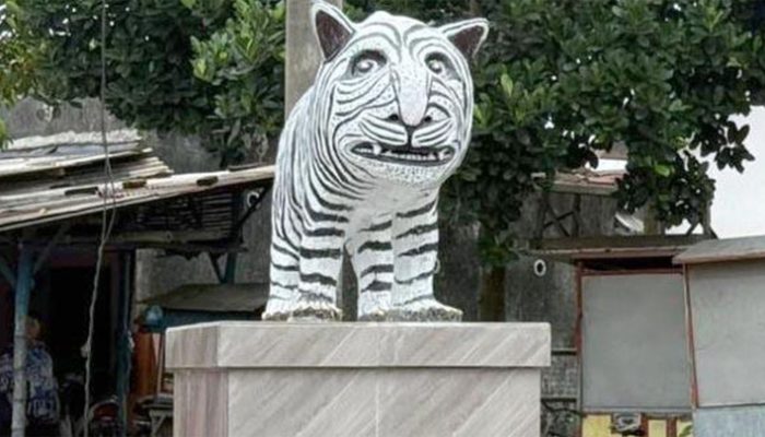 Patung Macan Putih Kediri Bakal Dipatenkan, Viral hingga Gerakkan UMKM Desa